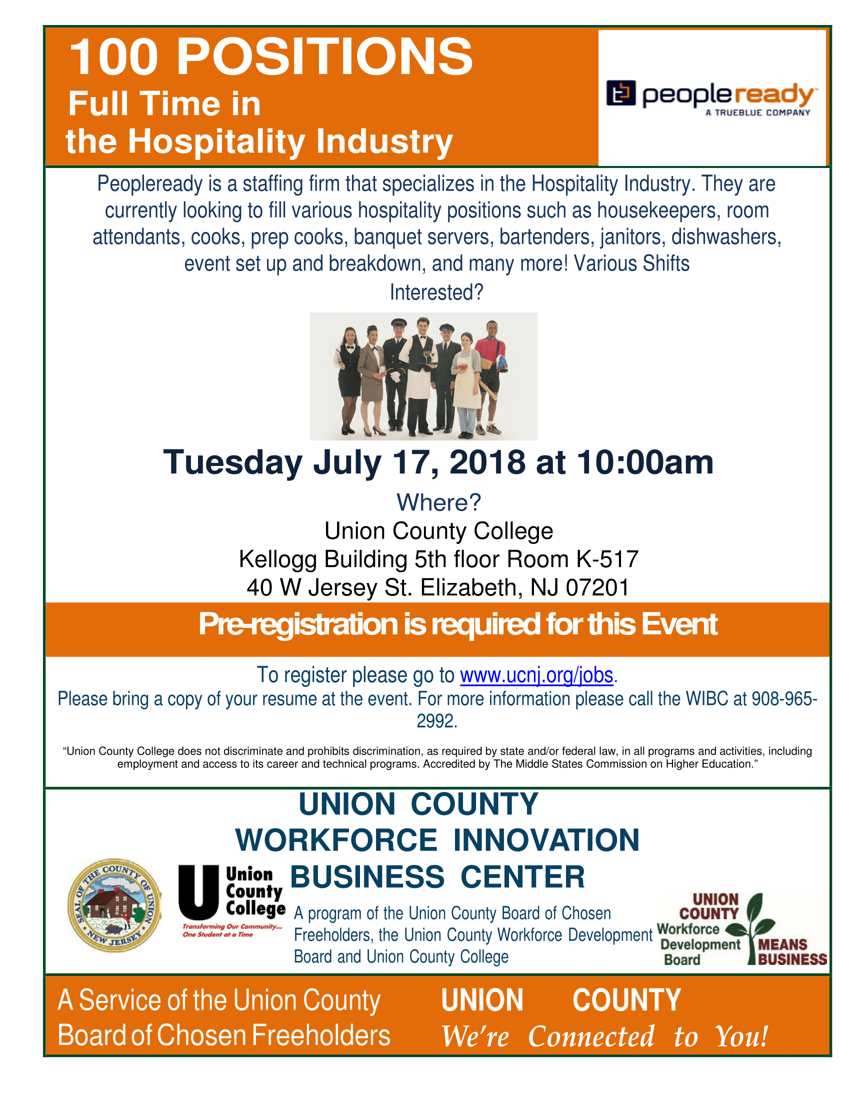 Job Fairs and Opportunities County of Union, New Jersey