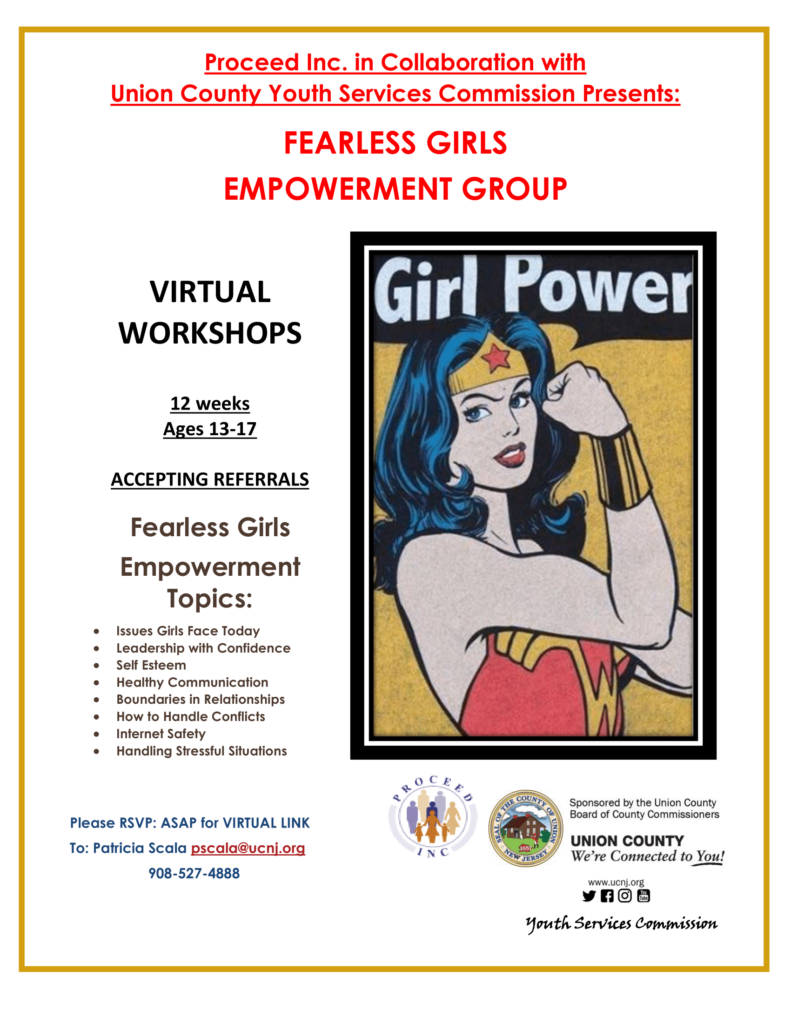 Flyer for Fearless Girls Empowerment Group