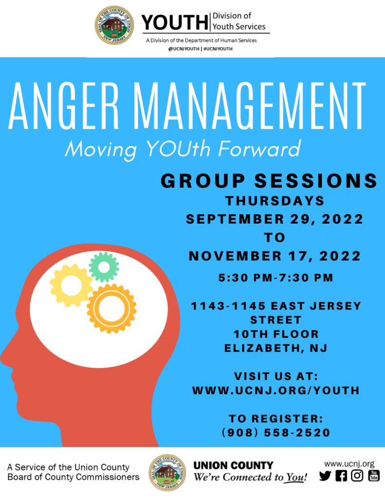 Flyer for Anger Management Group Sessions