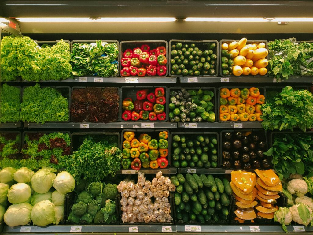 image of a produce section of a market