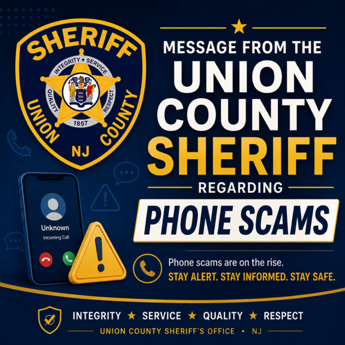 Message from the Union County Sheriff regarding Phone Scams