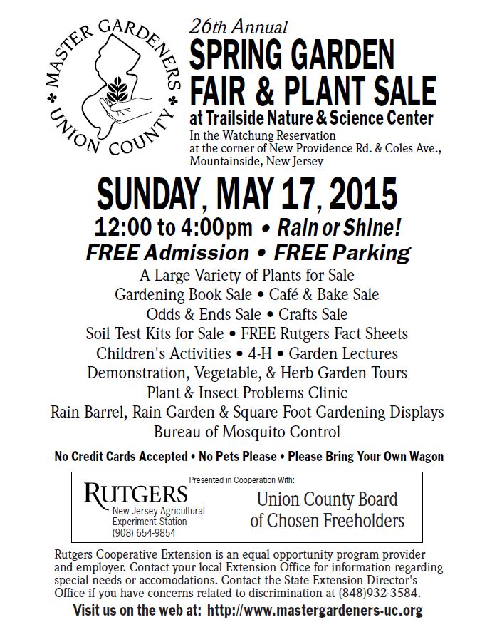 Union County NJ Garden Fair Spring 2015 Flyer (jpg)