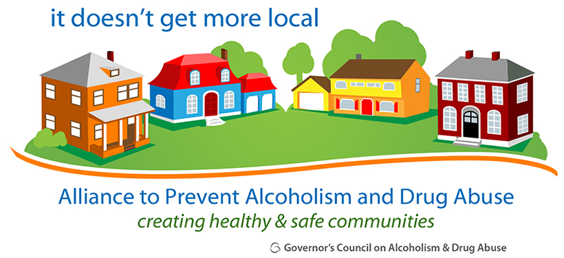 Image of houses in a row for Alliance to Prevent Alcoholims and Drug Abuse