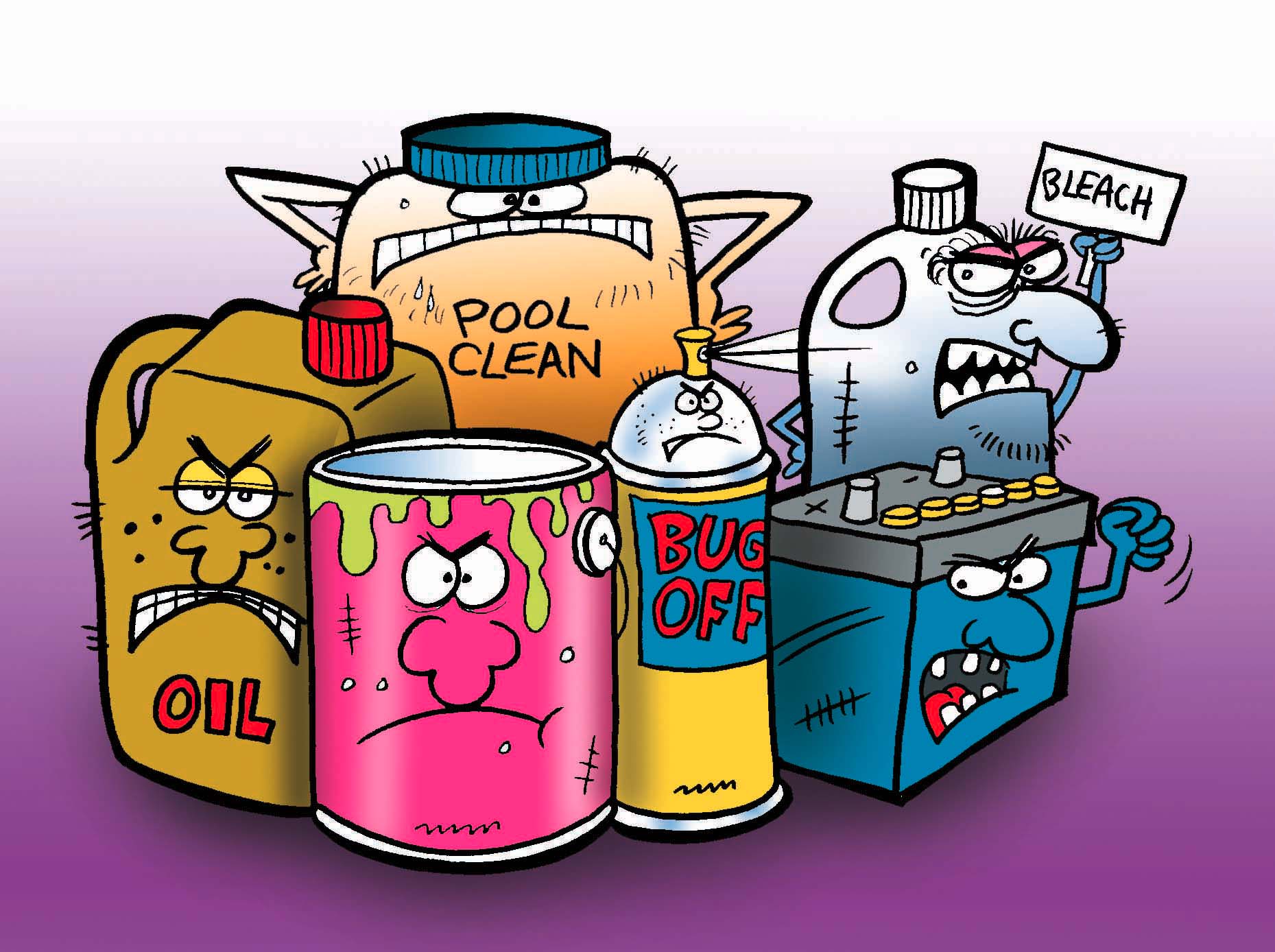 anthropomorphized hazardous waste products