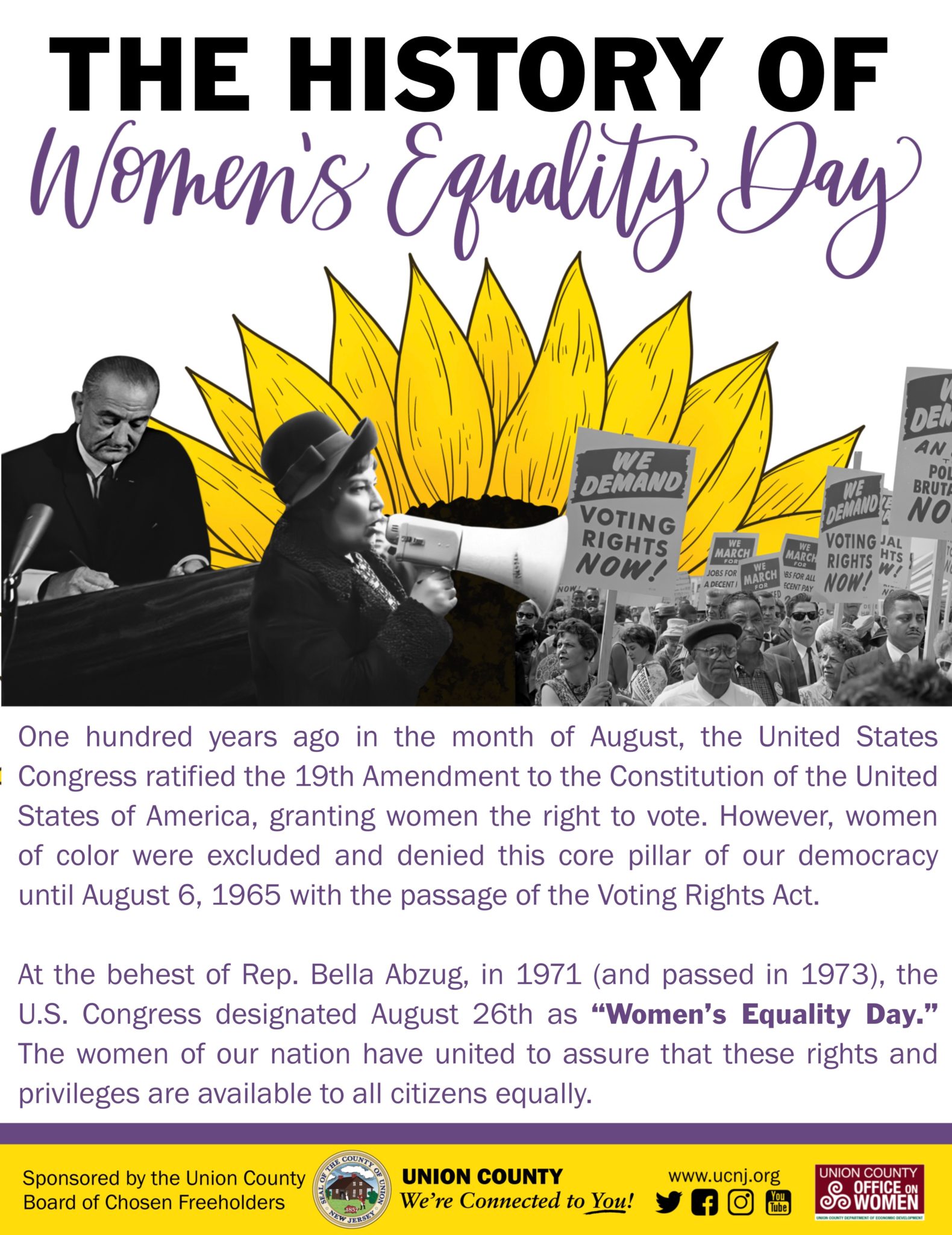 Poster History of Womens Equality Day County of Union