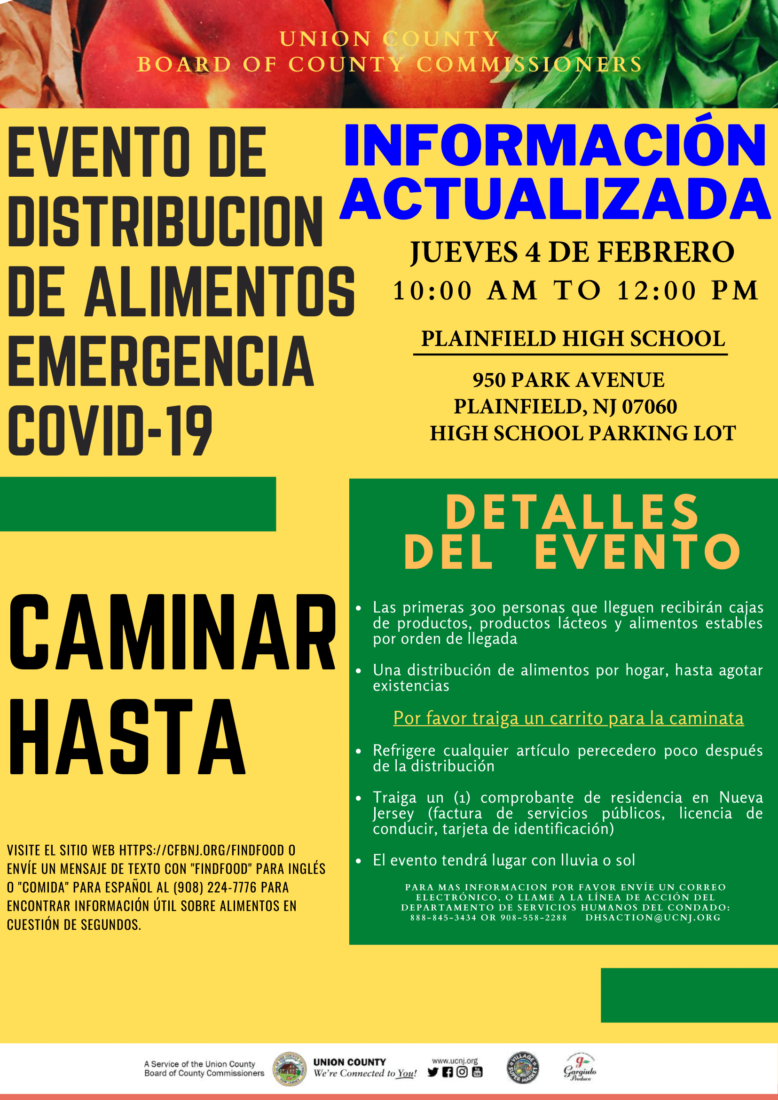 emergency food distribution flyer