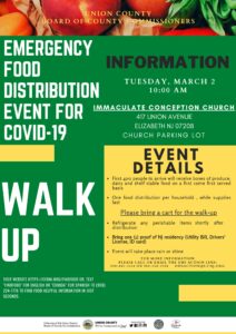 emergency food distribution flyer