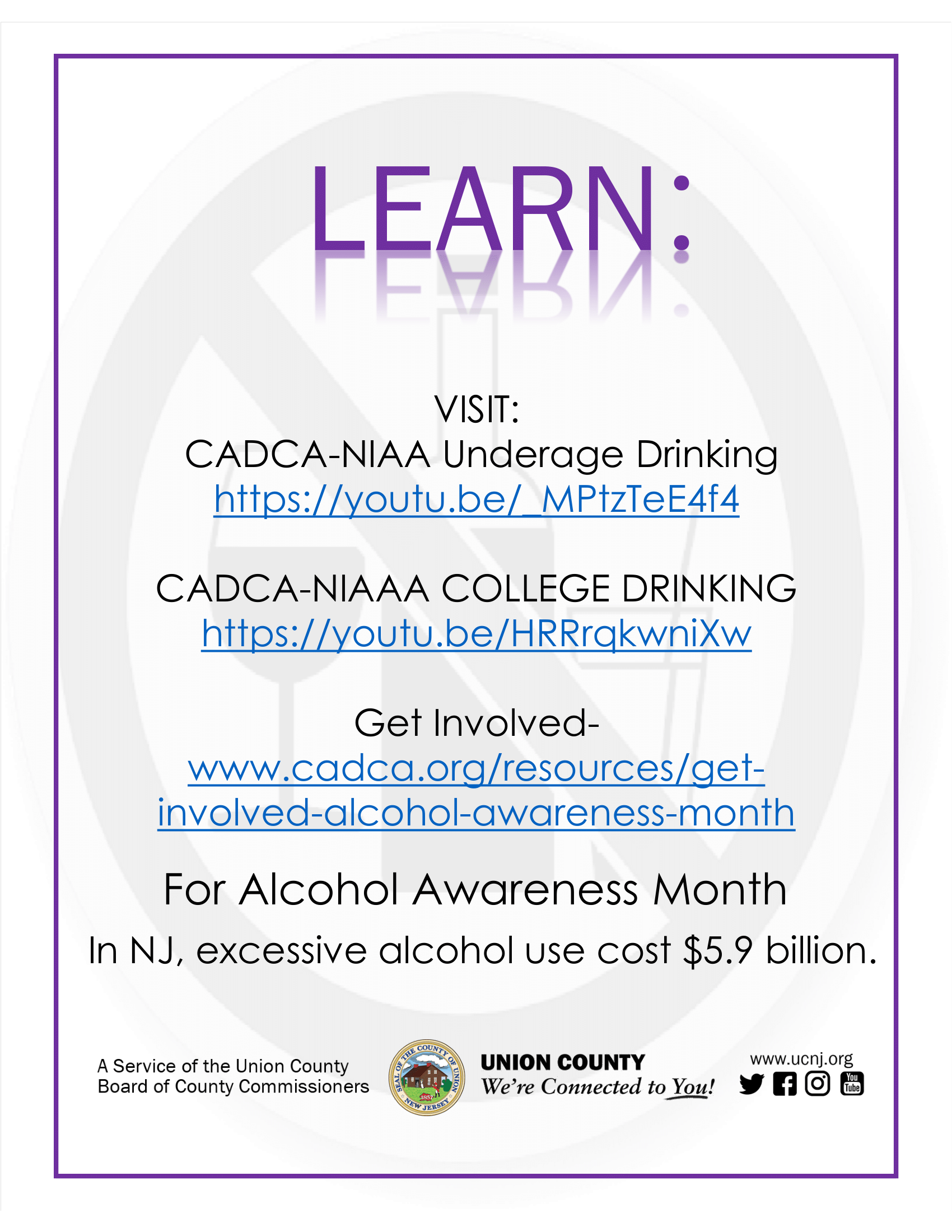 alcohol awareness information flyer