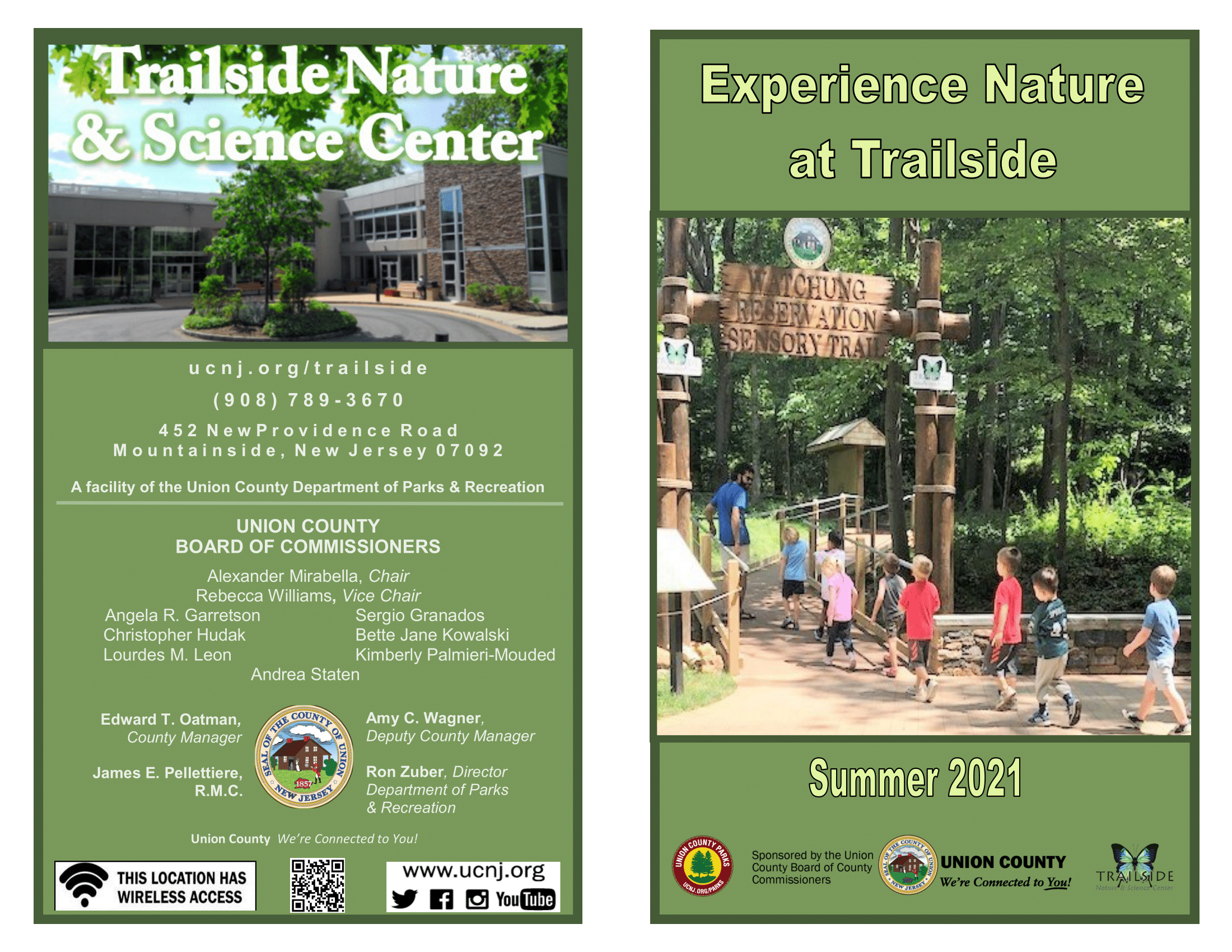 trailside nature and science center flyer and experience nature at trailside flyer