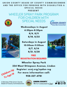 wheeler spray park for children with special needs flyer