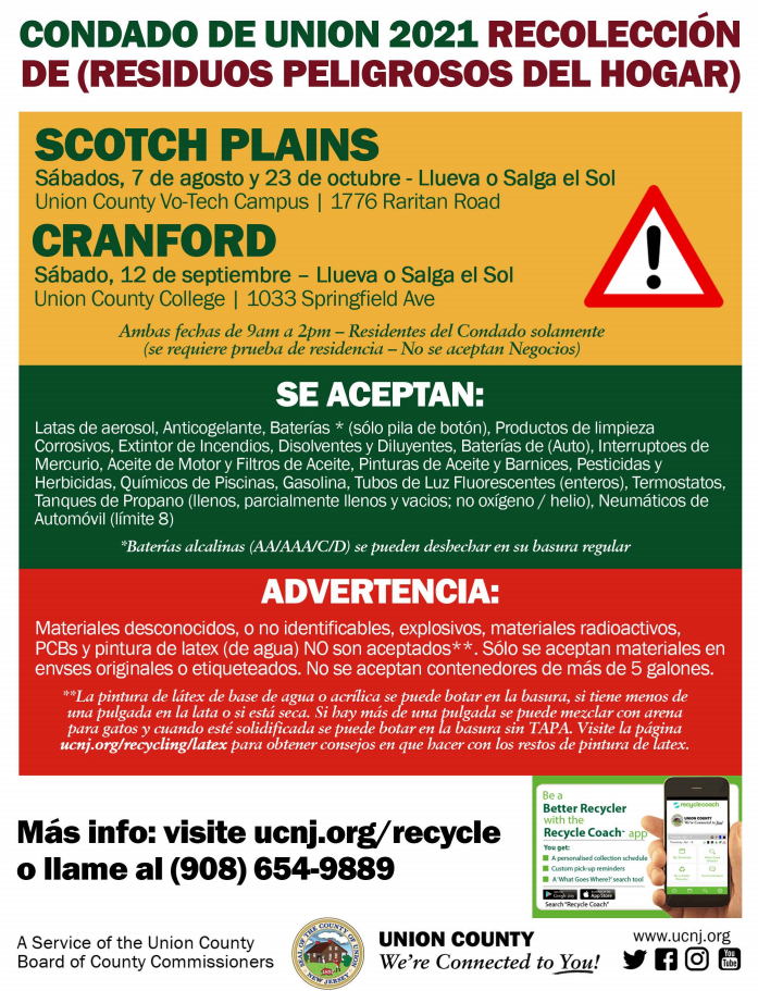 hazardous waste disposal flyer