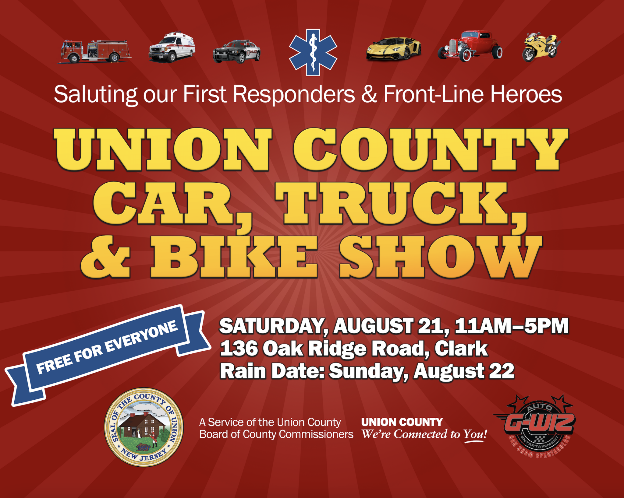 Union County to Host Car, Truck and Bike Show in Clark, August 21