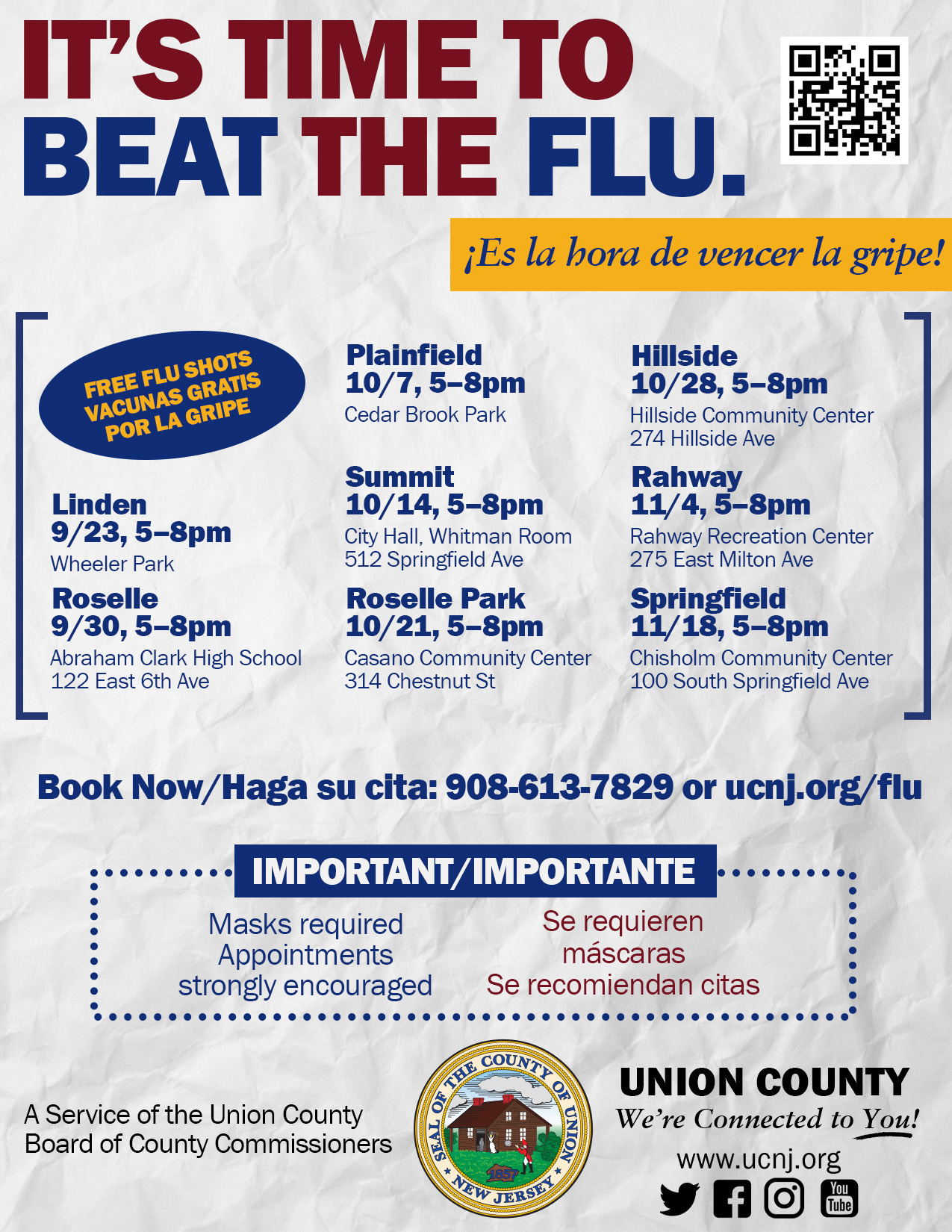 it's time to beat the flu flyer