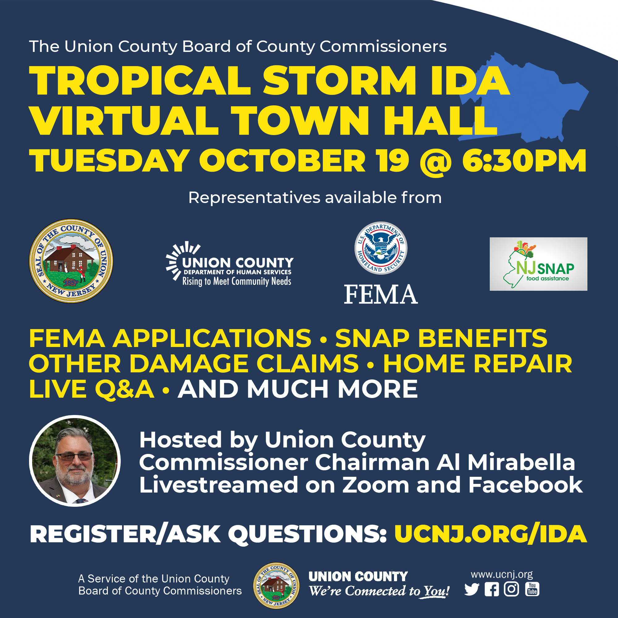tropical storm ida virtual town hall flyer