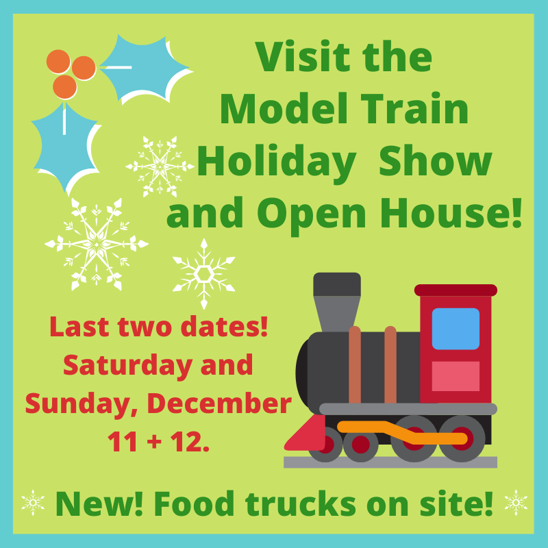 model train holiday show and open house flyer