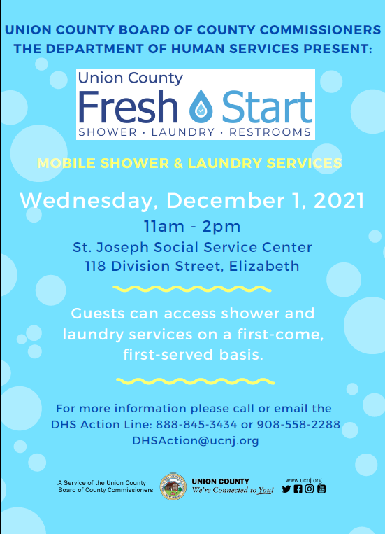mobile shower and laundry services flyer