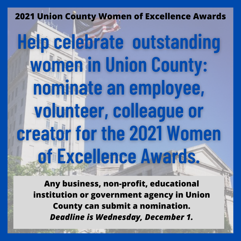 women of excellence nomination deadline flyer