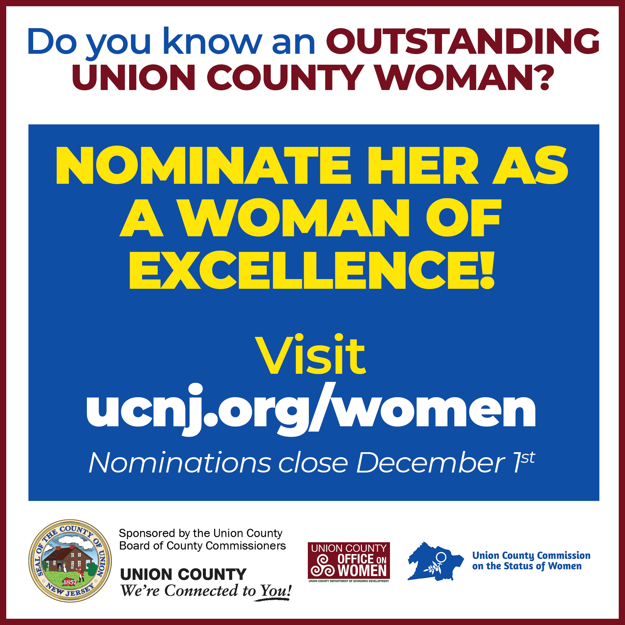nominate her as a woman of excellence flyer