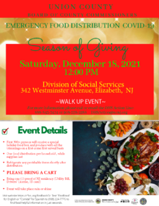 emergency food distributions flyer