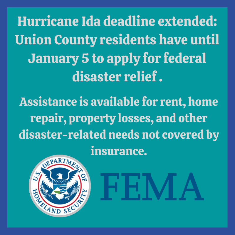 hurricane ida federal disaster relief deadline flyer