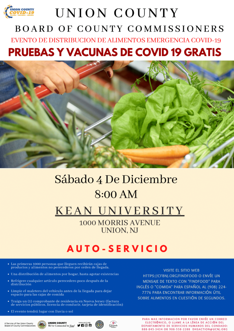 emergency food distributions flyer