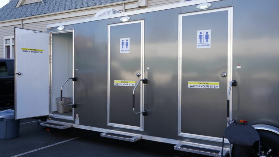portable restroom trailer