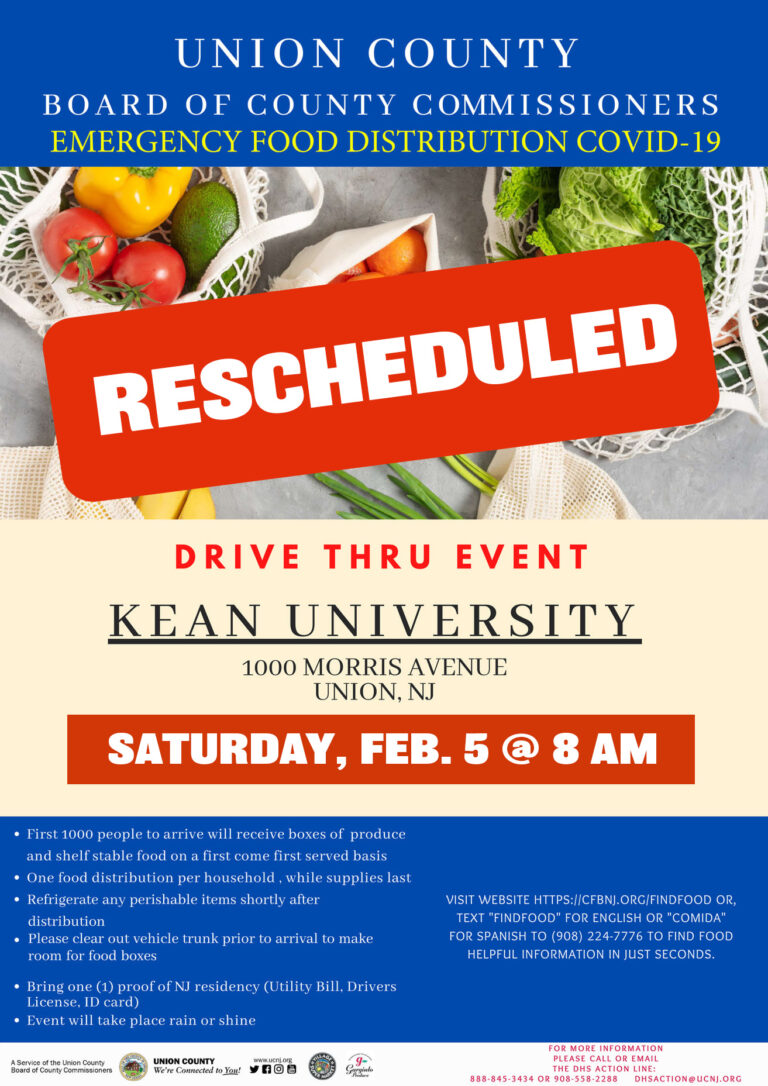 emergency food distribution rescheduling flyer