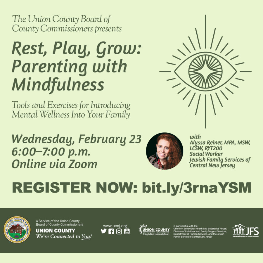 rest, play, grow: parenting with mindfulness flyer