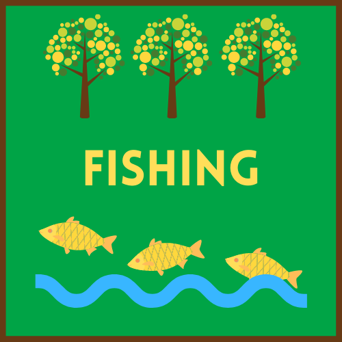 fishing  three fish in water