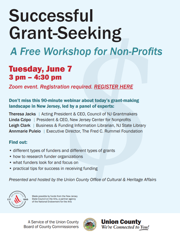 successful grant-seeking workshop flyer