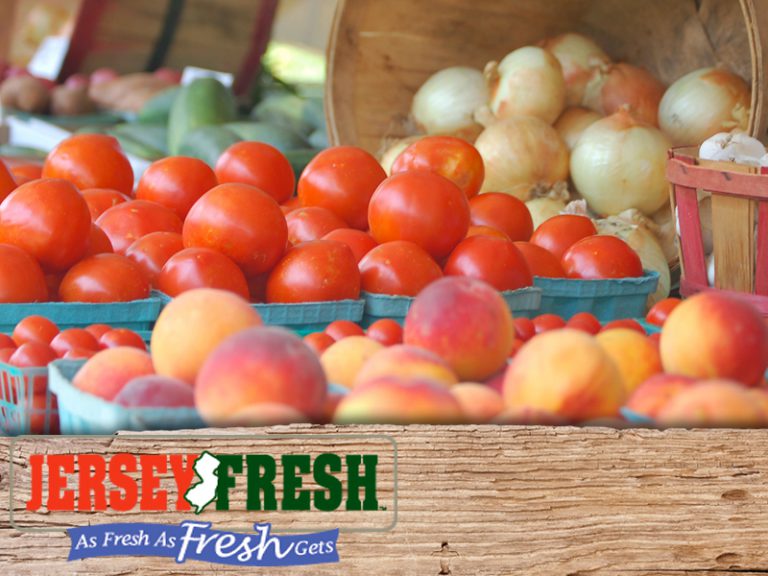 jersey fresh  baskets of fruit and vegetables