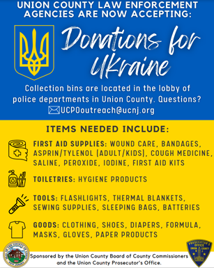 donations for Ukraine flyer