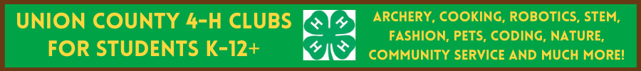 Union county 4-h clubs for students K-12+  4-H logo