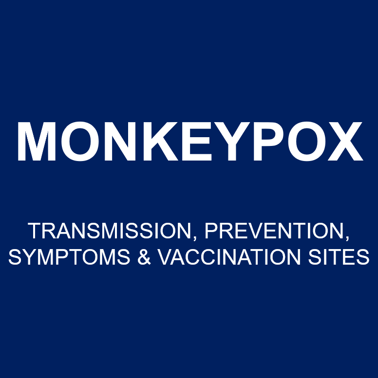 monkeypox transmission. prevention. symptoms and vaccination sites