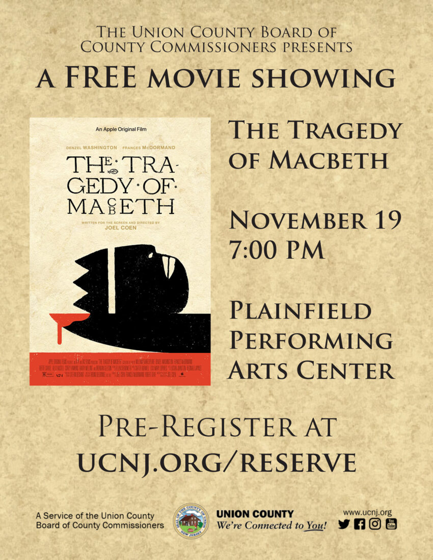 the tragedy of macbeth showing flyer
