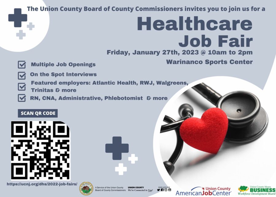 healthcare job fair flyer