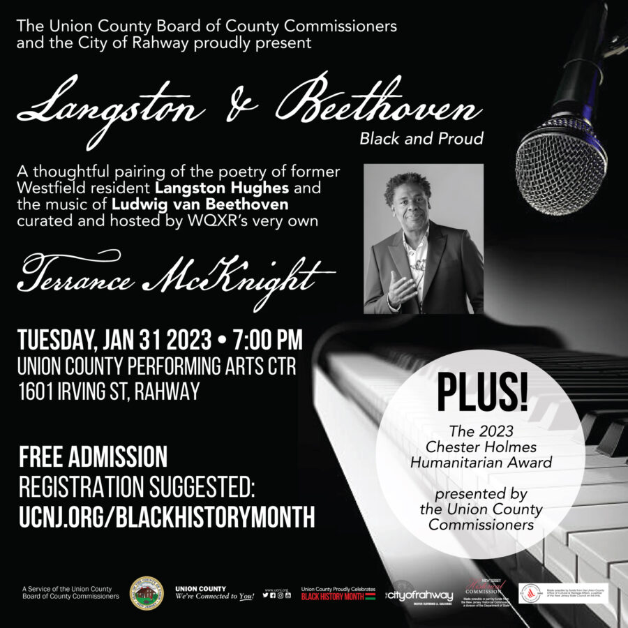 Langston and Beethoven, black and proud flyer