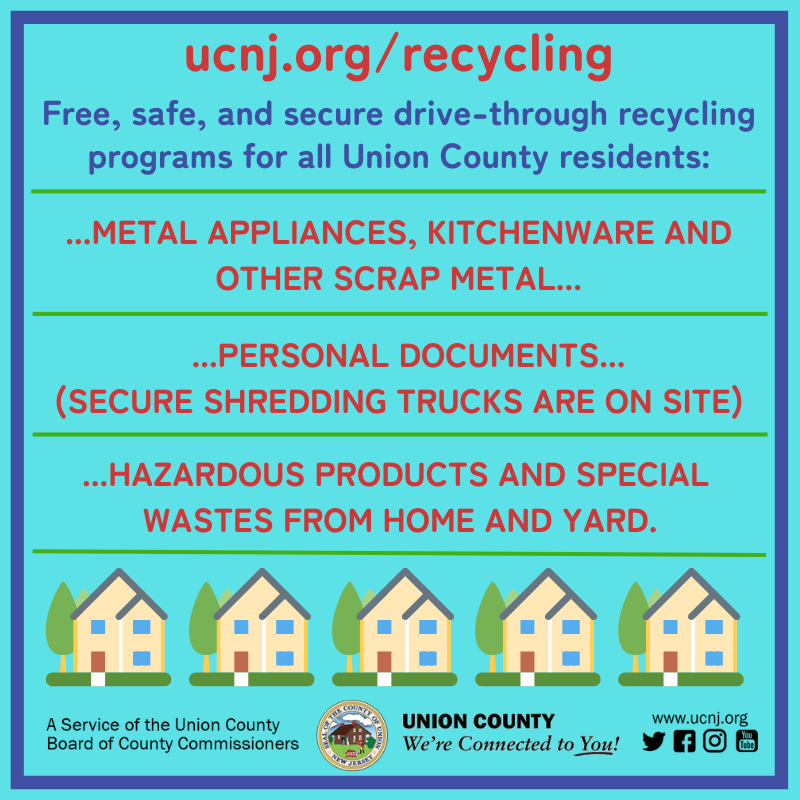 Union County Announces 2023 Recycling Schedule for Scrap Metal, Personal Documents and Household Hazardous Waste – County of Union