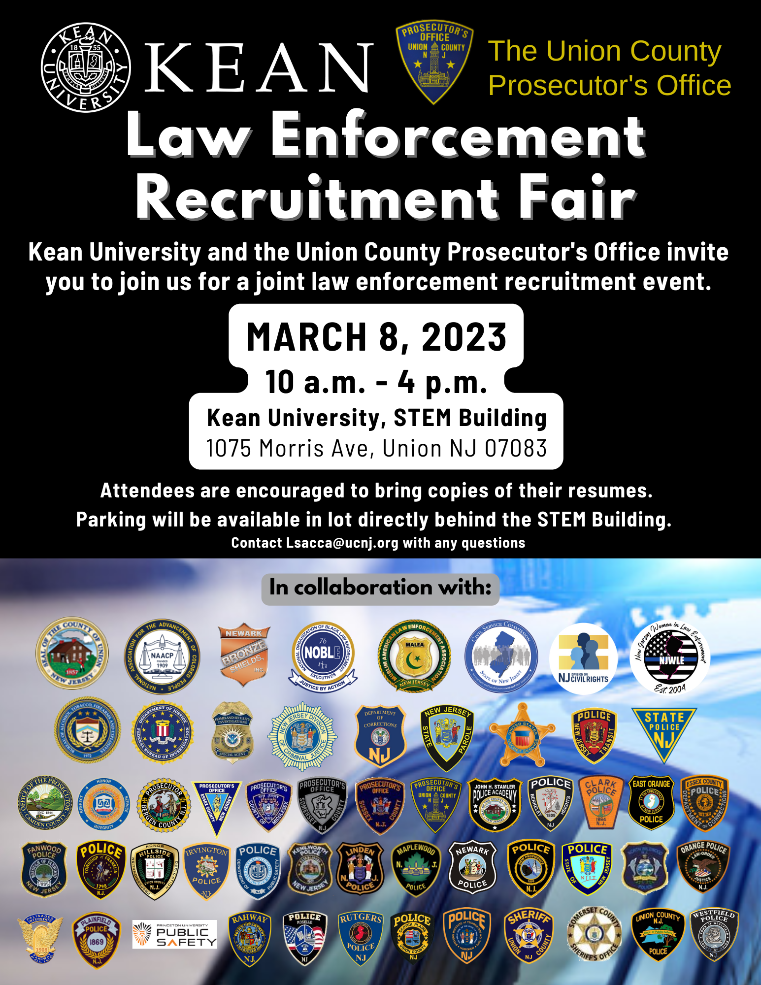 law enforcement recruitment fair flyer