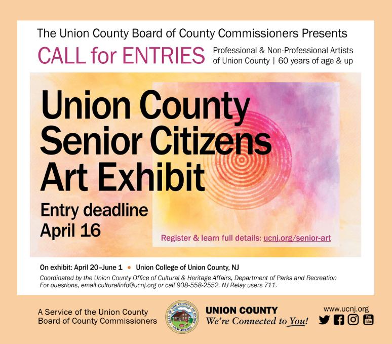 union county senior citizens art exhibit flyer