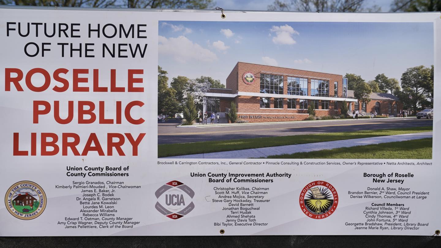 sign for a Roselle public library