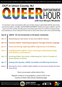 Union County Presents “Out in Union County, NJ: Queer Empowerment Hour