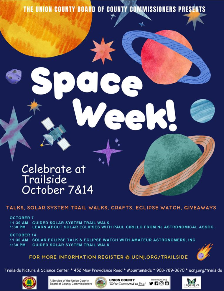 El Condado de Union celebra la Semana Espacial en el Centro de Ciencias y Naturaleza Trailside – Condado de Union