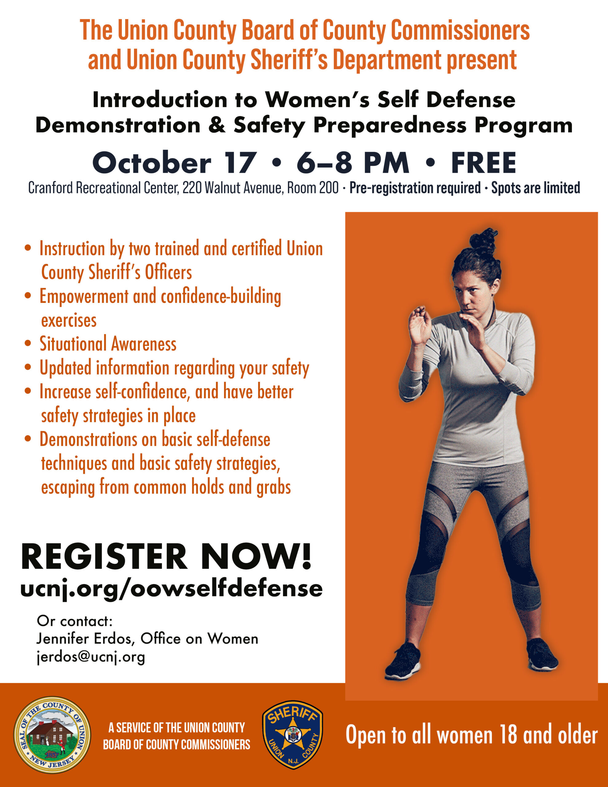 Union County Invites Women to Empower themselves through Self-Defense Class  – County of Union