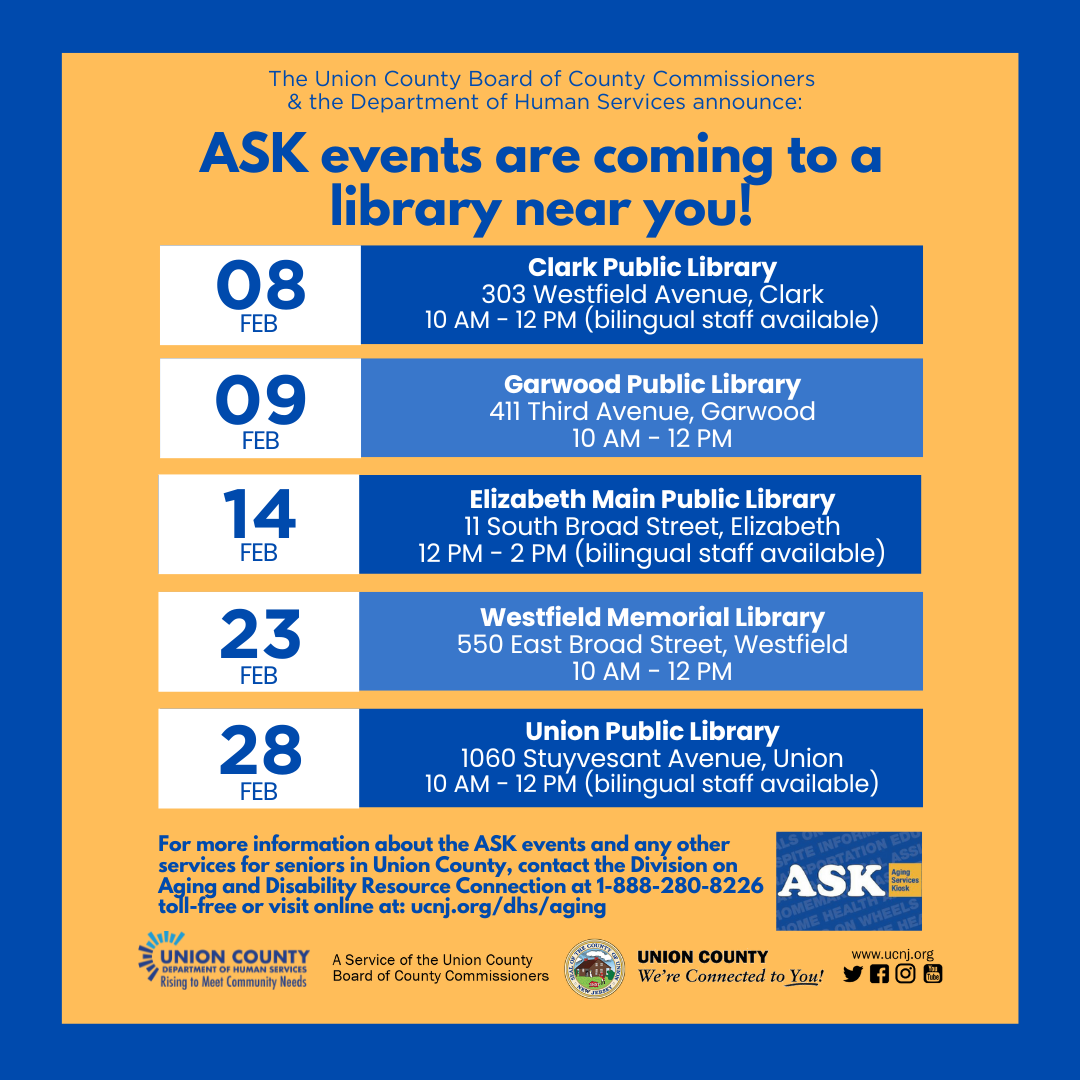 Union County’s “ASK” Program Continues Empowering the Senior Community This February