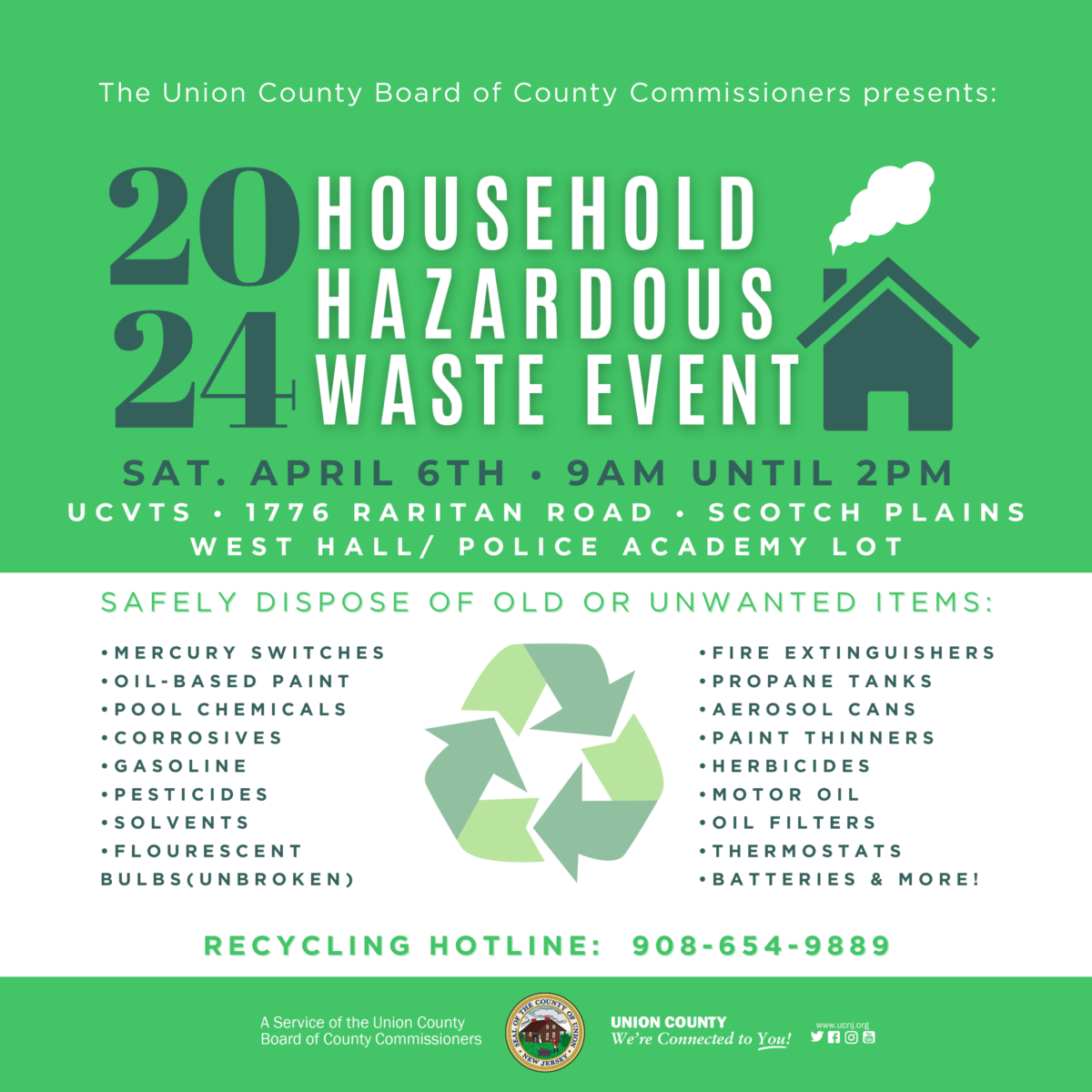 Union County’s First Free Household Hazardous Waste Event of the 2024 ...