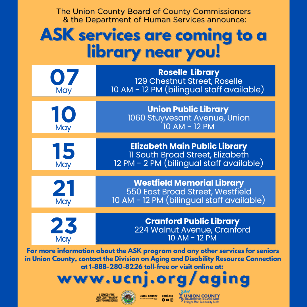 Aging Services Kiosk (ASK) Offers Aid to Older Adults and Caregivers in Union County Throughout May