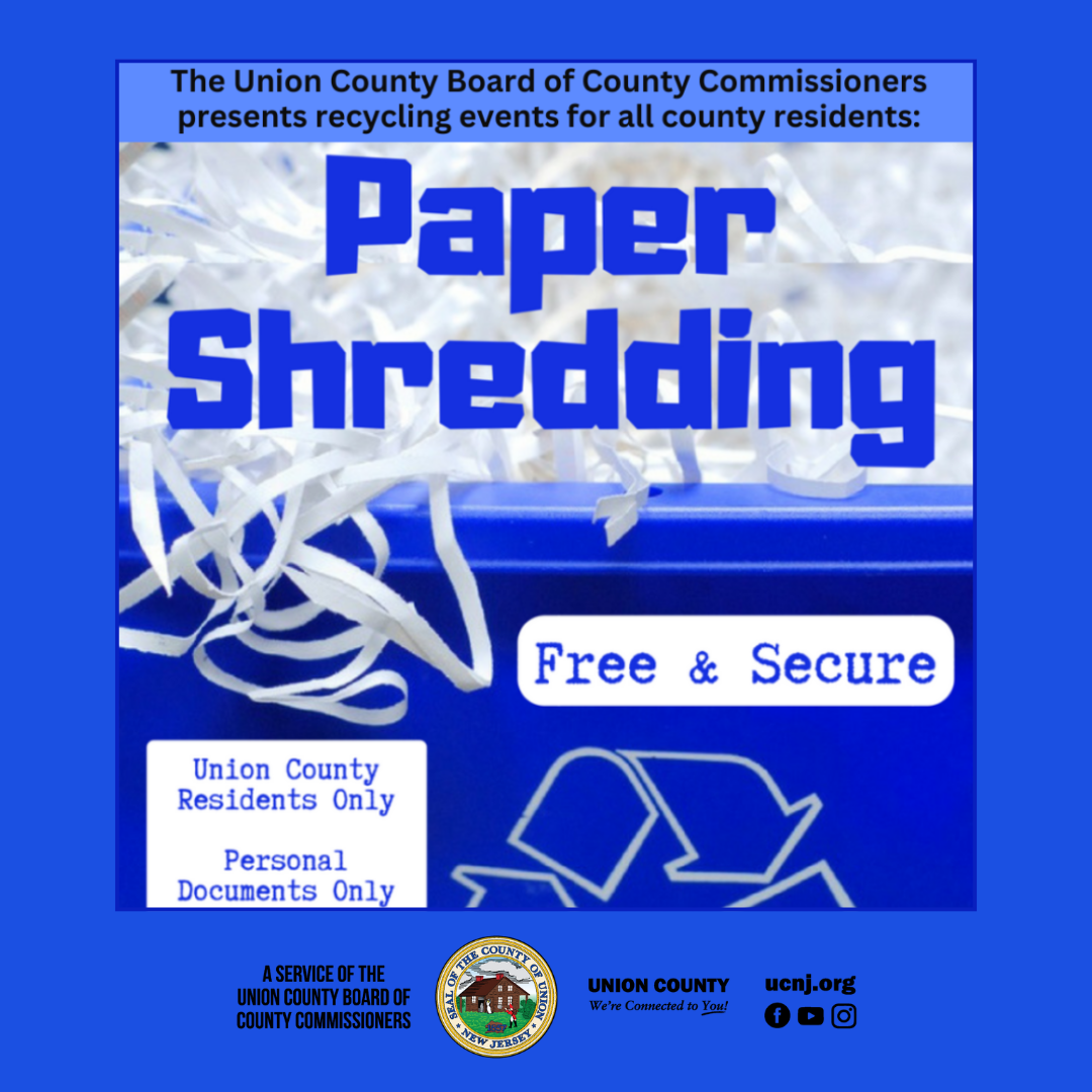 Securely Dispose of Personal Documents for Free at Union County’s Paper Shredding Events This May
