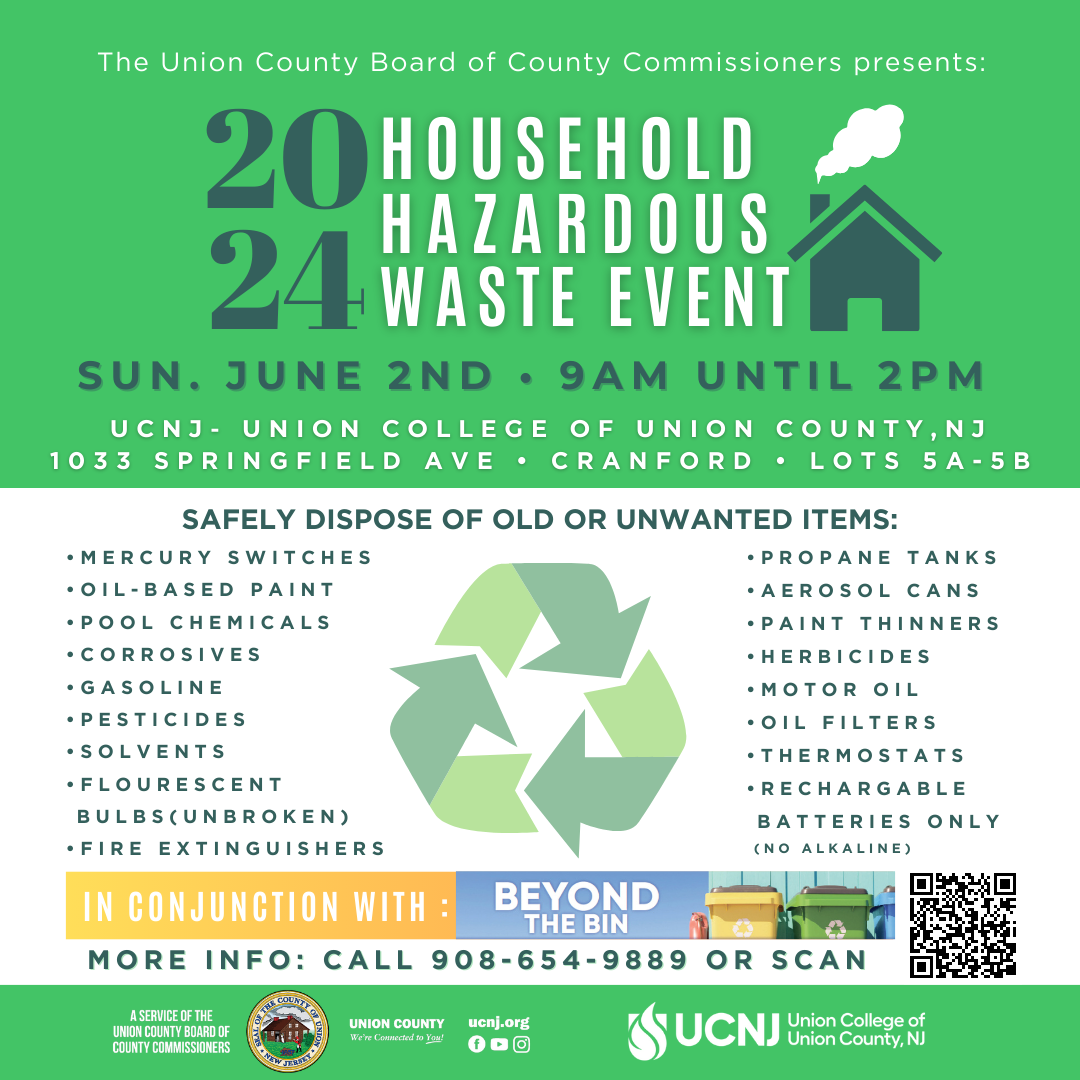 Union County to Hold Next Free Household Hazardous Waste Disposal Event for Residents on June 2