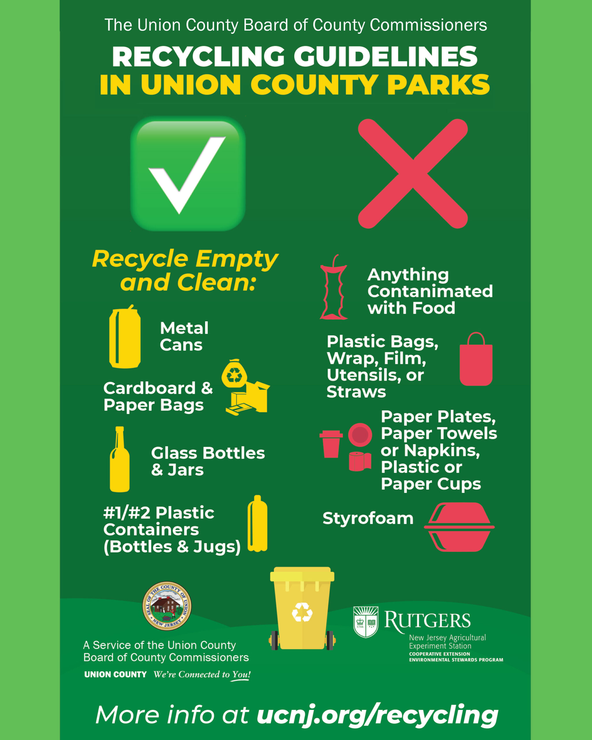 Union County to Unveil New Recycling & Litter Control Pilot in Warinanco Park